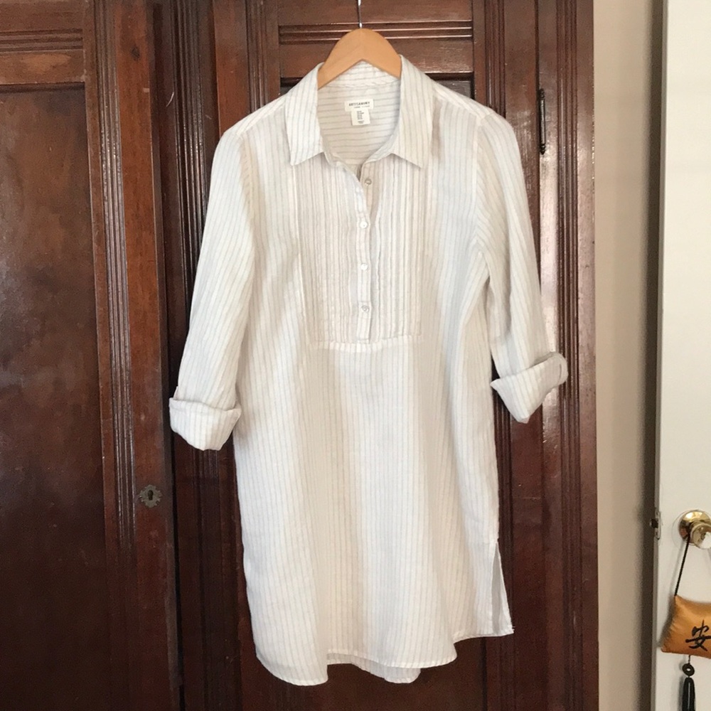Linen Stripe Tunic Dress Women’s size:M